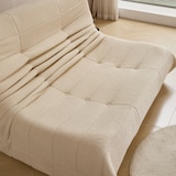 thumbnail of Lounge-Sofa Teddysamt Beige 149x114x82 cm, leichte Konstruktion mit ergonomischer Form und Schaumstoffpolsterung