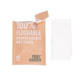 thumbnail of Toallitas Flushable Kraft 'Feel Green' 50 G/M2 6,8X10 Cm Blanco Celulosa (1200 unidades)
