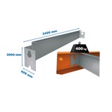 thumbnail of SimonRack Rayonnage industriel, 2000x2400x600 mm, 400 kg au point de flexion, 5 niveaux, sans tablettes, rayonnage garage, Bleu/Orange- Simonforte