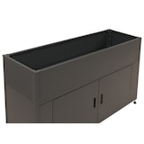 thumbnail of Cama elevada HWC-O85, espaço de arrumação da floreira da cama elevada de metal, metal 47kg 91x161x51cm ~ antracite