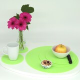 thumbnail of BIASTO - Premium Filz Untersetzer - rund 20cm - Farbe: pastell-grün (HF039). Design Glas-Untersetzer für Getränke, Tisch, Bar, Tasse, Vase