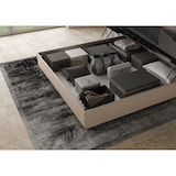 thumbnail of Letto matrimoniale king size contenitore imbottito 200x210 similpelle tortora Antea Large