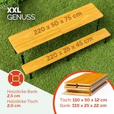 thumbnail of Casaria Bierzeltgarnitur 220 cm 1 Biertisch 2 Bierbänke Klappbar 3 tlg Festzeltgarnitur