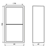 thumbnail of Jung Aufputz-Kappe LS 582 A SWM LS582ASWM
