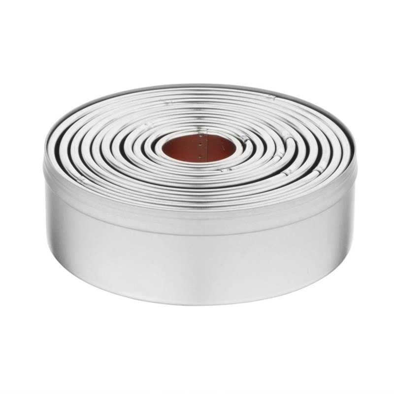 Lot de 11 emporte-pièces ronds acier carbone étamé | Vogue - E013