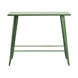 thumbnail of Hoge tuintafel en 4 krukken in cactusgroen metaal - Oviala