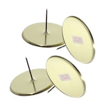 thumbnail of Adventskerzenhalter ohne Dorn für LED Kerzen Adventskranzstecker D:8cm gold 4St.