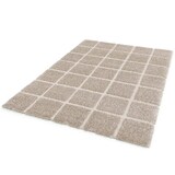 thumbnail of Tapis rectangulaire à poils longs style shaggy taupe 120 x 170 cm - Oviala