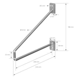 thumbnail of 2er Set Regalhalter Regalwinkel Regalträger Wandkonsole Konsole Metall Halter Silber