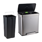 thumbnail of SVITA LT2X30 Mülleimer 60l Treteimer Tretmülleimer Abfalleimer 2 Fächer freistehend mit Deckel inkl. Inneneimer Silber