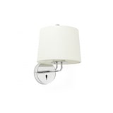 thumbnail of Montreal, Applique cromata con paralume bianco, Faro Barcelona