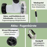 thumbnail of Akku Fugenreiniger 20V inkl. Akku 2.0Ah wechselbare Fugenbürsten Teleskopstiel