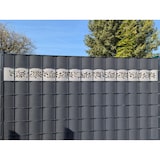 thumbnail of zaun|zu® Sichtschutzstreifen PREMIUM Dekor Floral1 Sichtschutz Anthrazit 2,55m