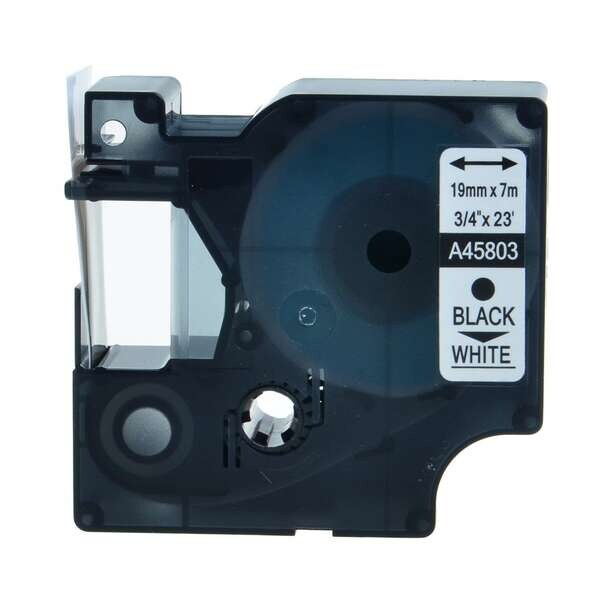 Dymo D1 45803 Cinta de Etiquetas Generica para Rotuladora - Texto negro sobre fondo blanco - Ancho 19mm x 7 metros - Reemplaz...