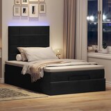thumbnail of vidaXL Ottoman-Bett mit Matratzen & LEDs Schwarz 120x190 cm Samt