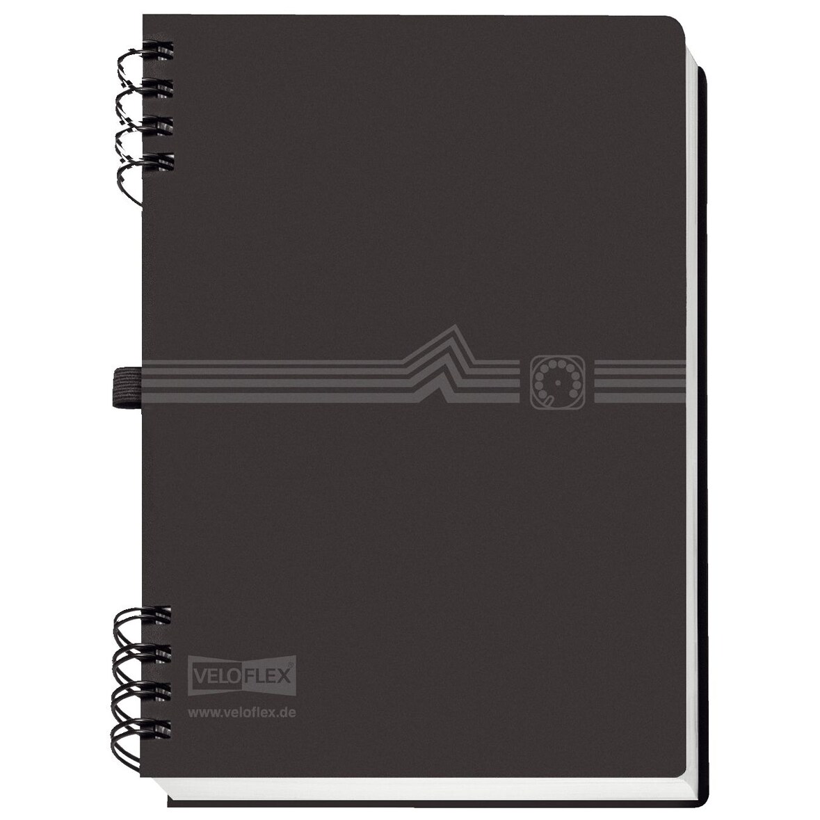 Veloflex® 5105 180 Telefonspiralbuch - A5, schwarz