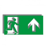 thumbnail of Aufkleber I Aufkleber Rettungsweg geradeaus, E002 und Pfeil, Folie, 190x95mm, ASR A1.3, DIN EN ISO 7010 E002