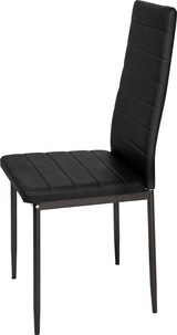 thumbnail of tectake 2 sedie da sala da pranzo in pelle sintetica - nero - 401838