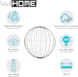 thumbnail of WellHome - Faltbare Metallkugel-Weihnachtsbeleuchtung mit 224 RGB-LED-Lichtern und Fernbedienung