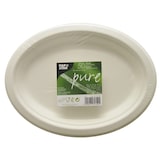 thumbnail of PAPSTAR 50 Teller, Zuckerrohr "pure" oval 26 cm x 20 cm x 2 cm weiss