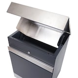 thumbnail of Pakketbox HWC-K41, pakketbox pakketcompartiment pakketpost brievenbus, metaal ~ roestvrij staal gegalvaniseerd antraciet