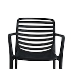 thumbnail of METRO PROFESSIONAL Cadeira de exterior empilhável Elaria, com braços, plástico, preto