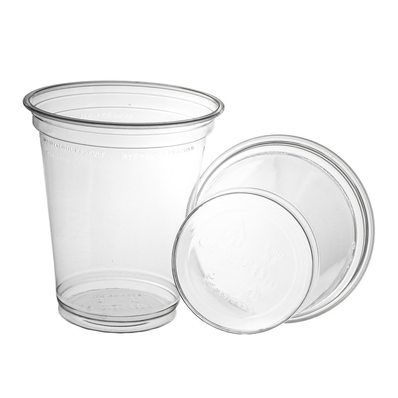 DayBays 500 Stk. Smoothie Becher 300ml Ø95mm Shakebecher 0,3L transparent RPET