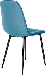 thumbnail of Décoshop26 - Esszimmerstuhl x1 schlichtes Design mit schwarzen Metallbeinen und blauem Stoffsitz 10_0002070