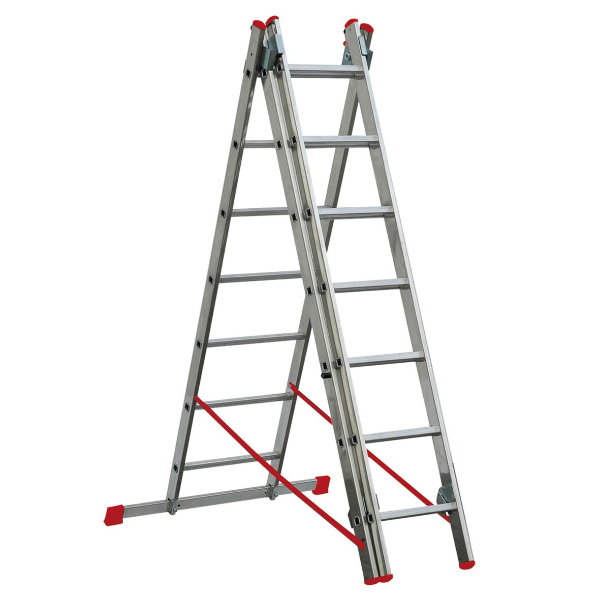 Scala triplice regolabile ed estensibile in alluminio lung. max 3.44 mt