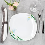 thumbnail of 6x White Calla Speiseteller Porzellan 6 Pers Platte groß floral Essteller Blume