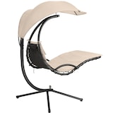 thumbnail of tectake Fauteuil suspendu Elaria avec pare-soleil et poche latérale - beige - 404603