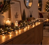 thumbnail of WellHome - 576 warm- und extrawarmweiße LED-Lichterkette mit 8-Funktions-Controller und Timer