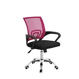 thumbnail of Sillas de escritorio/juvenil con asiento textil color Negro y Rosa. Modelo Martina