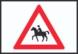 thumbnail of Achtung Reiter Symbol Schild A3 (297x420mm)