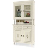 thumbnail of shopinnovativo -Cristalleria 4 ante 2 cassetti in stile classico in legno e mdf con rifinitura in bianco lucido con decorata 105x45x218 H