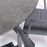 thumbnail of Conjunto de mesas y sillas de jardín, Redonda 135 cm de Cristal templado, Color Antracita + 6 sillones de Acolchados