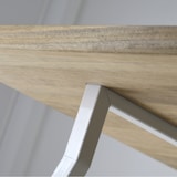 thumbnail of Mesa Caballete 140x80x72cm Blanca en madera maciza de pino acabado vintage estilo industrial