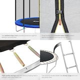 thumbnail of tectake Trampoline modèle B  Noir/Bleu