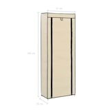 thumbnail of vidaXL Schuhschrank mit Abdeckung 57 x 29 x 162 cm Stoff : Farbe - Creme