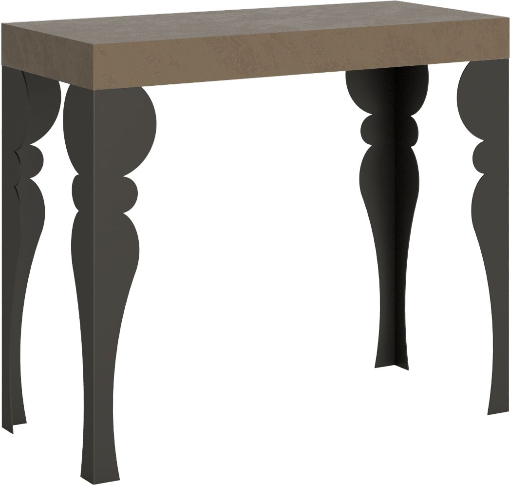 Paxon Premium taubengrauer ausziehbarer Konsolentisch 90x40/300 cm