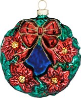 thumbnail of Weihnachtskranz Glas 9cm Christbaumschmuck Weihnachtskugeln Adventskranz bunt