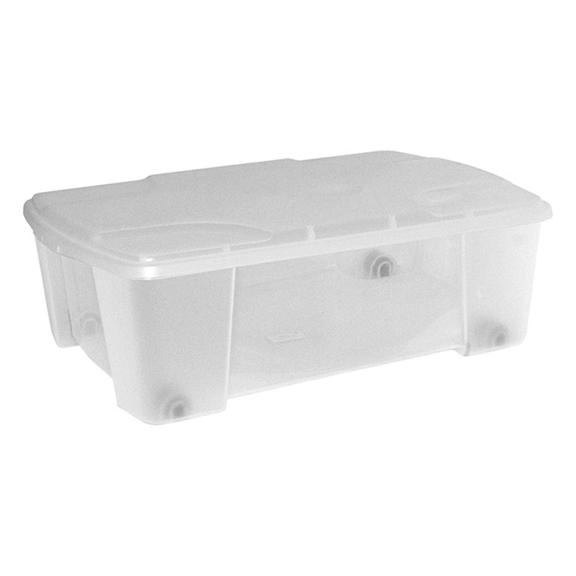 Caja Multiuso de Plástico con Fondo Transparente y Cubierta Azul L565x390xH180 mm - Artplast