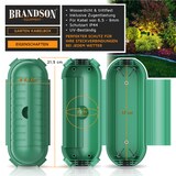 thumbnail of Brandson 1x Kabelbox wetterbeständige Schutzbox für Verlängerungskabel, 210mm x 85 mm Garten outdoor IP44 wasserdichte Safe Box, grün
