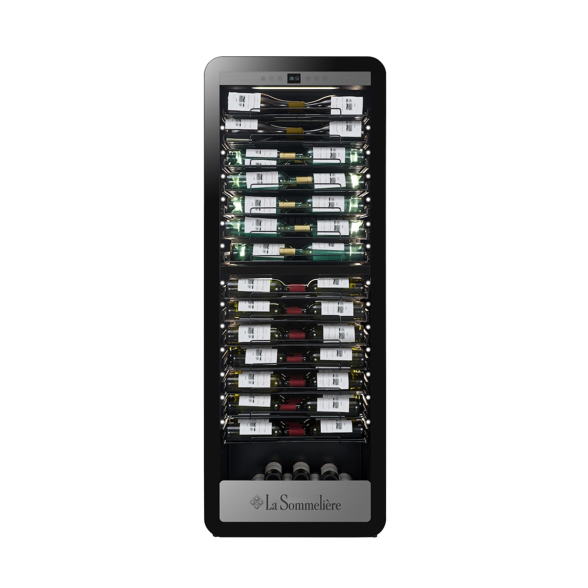 APOGEE185DZPRO Cave de vieillissement avec contrôle à distance 184 bouteilles, 2 zones, La Sommelière