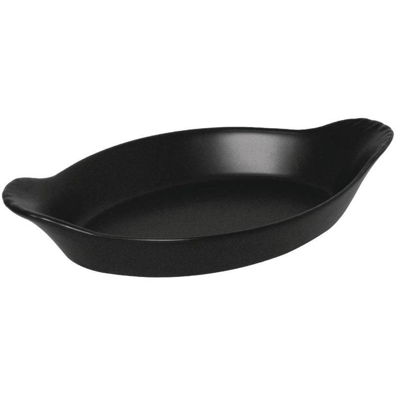 Gastronoble Olympia Rustic ovale Gratinschälchen schwarz 19,8 x 10,7cm