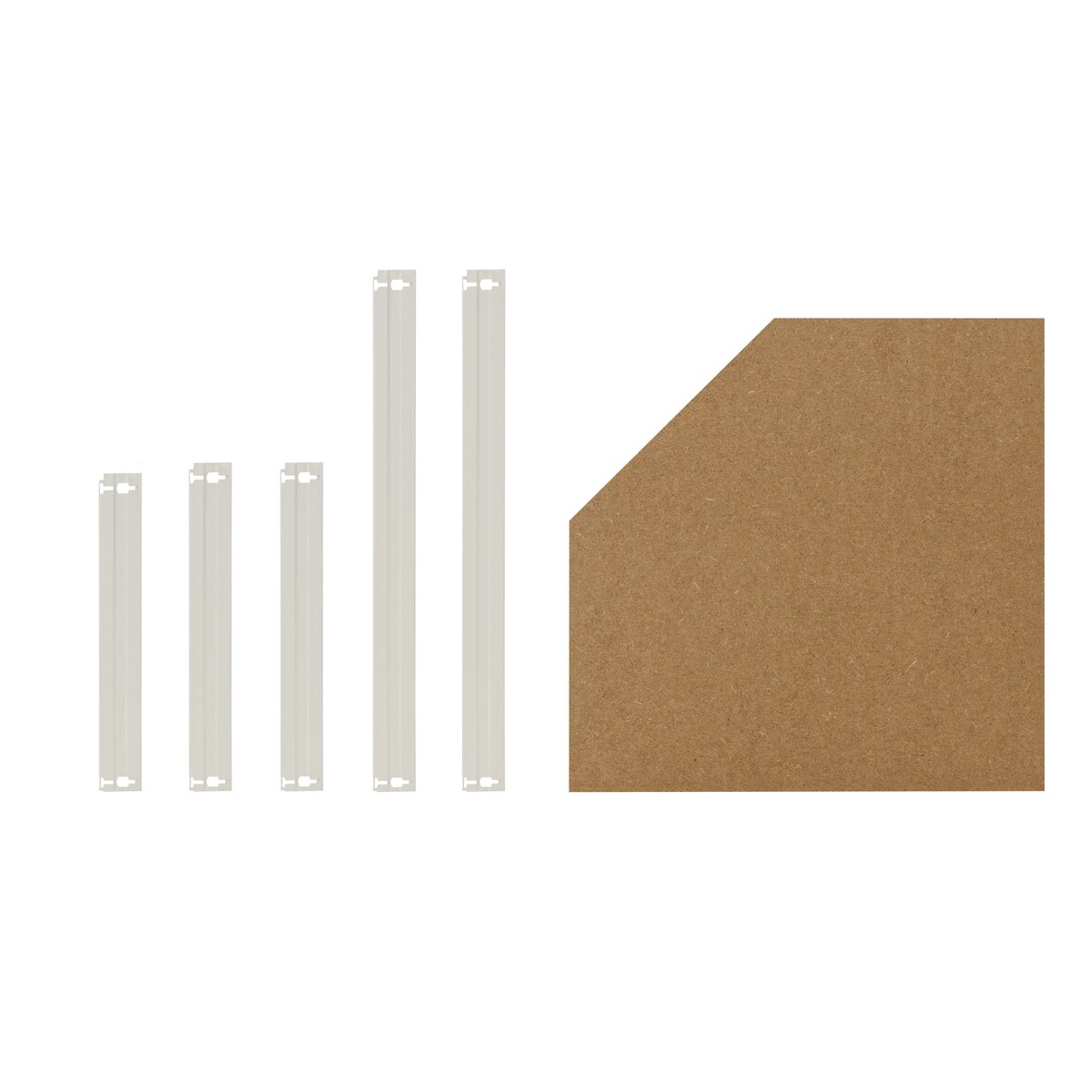 shelfplaza HOME 80x50 cm Fachboden-Set Eckregal in weiß für HOME Eckregale mit 175 kg Traglast pro Boden