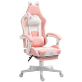thumbnail of HOMCOM Sedia Gaming con Orecchie, Poggiapiedi e Cuscino Lombare Rosa