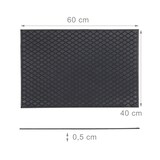 thumbnail of Relaxdays Fußmatte 60x40cm, 100% Gummi, Anti-Rutsch, Schmutzfangmatte, Outdoor Türmatte, schwarz