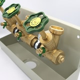 thumbnail of ATV-Station Kompaktwasserverteiler (mit Rinne), oberes Anschlussgewinde 1 1/2, G 1`, 3-fach