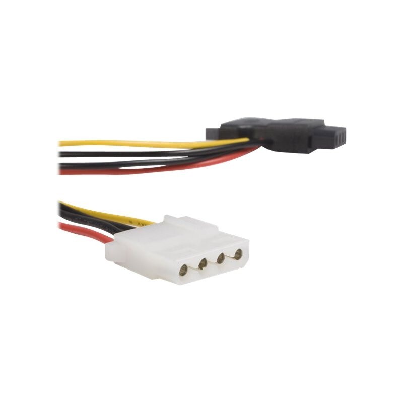 StarTech.com SATA auf LP4 Stromadapter mit 2 zusätzlichen Netzteil interne Stromversorgung 4-polig W bis Leistung M 15 cm Schwarz